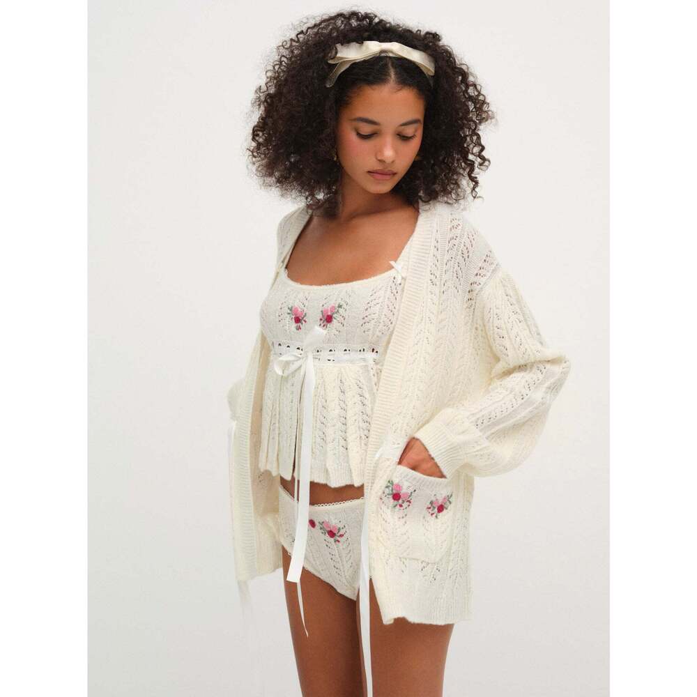 For Love & Lemons Nathalie Cardigan Size XSXS / White